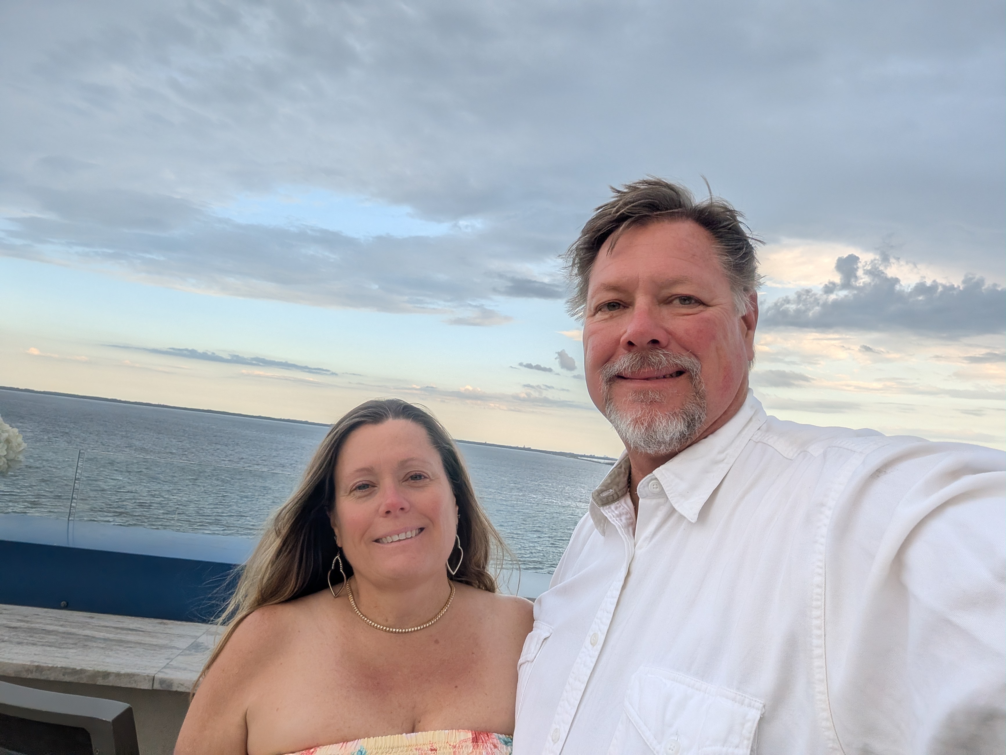 Roger Averill and his wife by the Indian River Lagoon